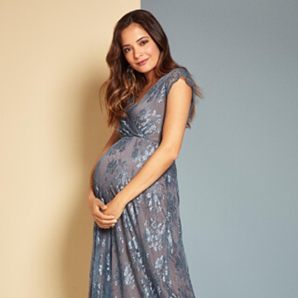 Tiffany Rose Eden Maternity Gown - Caspian Blue